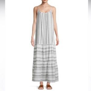 Beach Lunch Lounge Stripe Spaghetti Stripe Maxi Dress Size XS